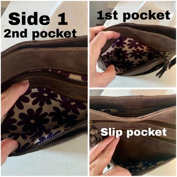 👖 Nino BOSSI Leather Brown Crossbody 👢 - Picture 8 of 11